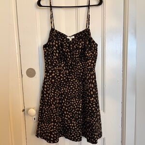 Nine Britton Black Dress with Tan Spots